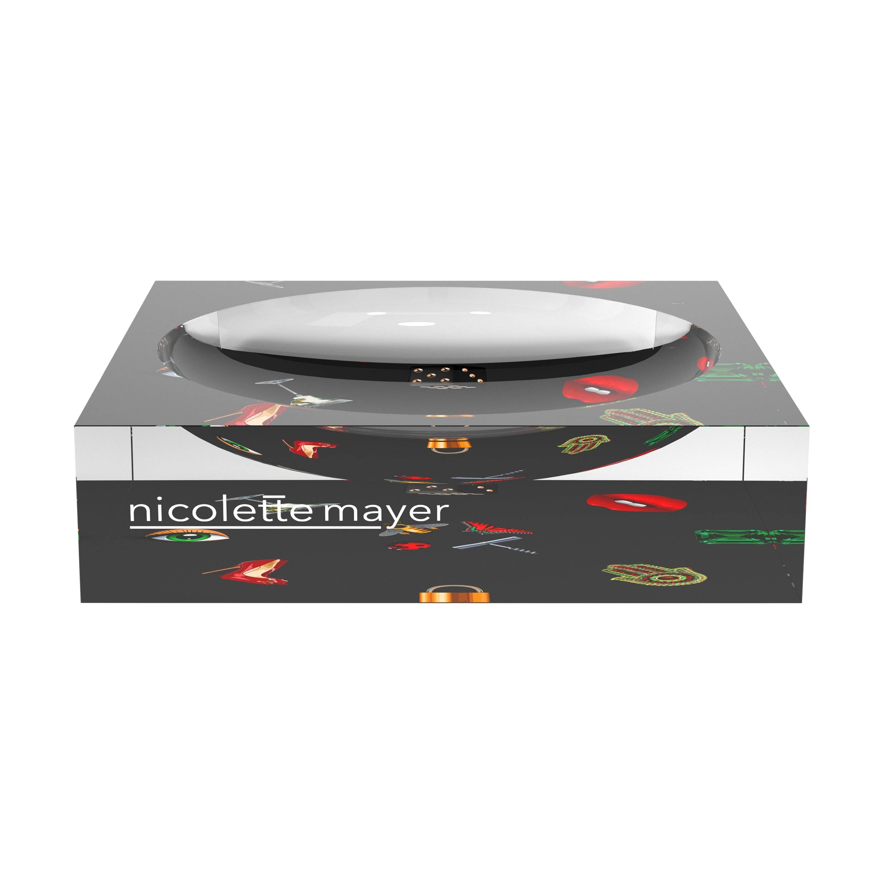 Precise Edge Charcoal Acrylic Candy Catchall Dish