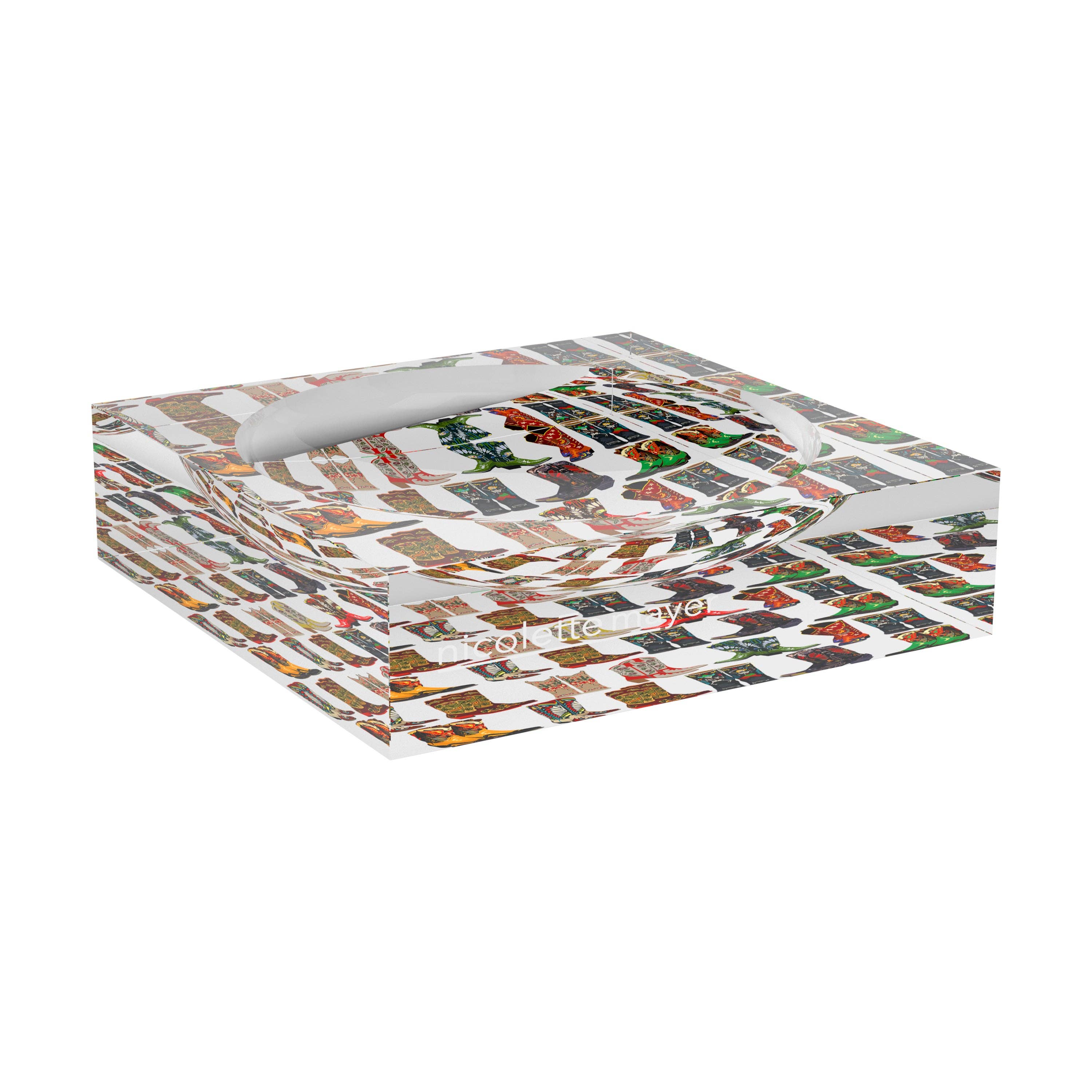 Cowgirl Boots Caliente Acrylic Candy Catchall Dish