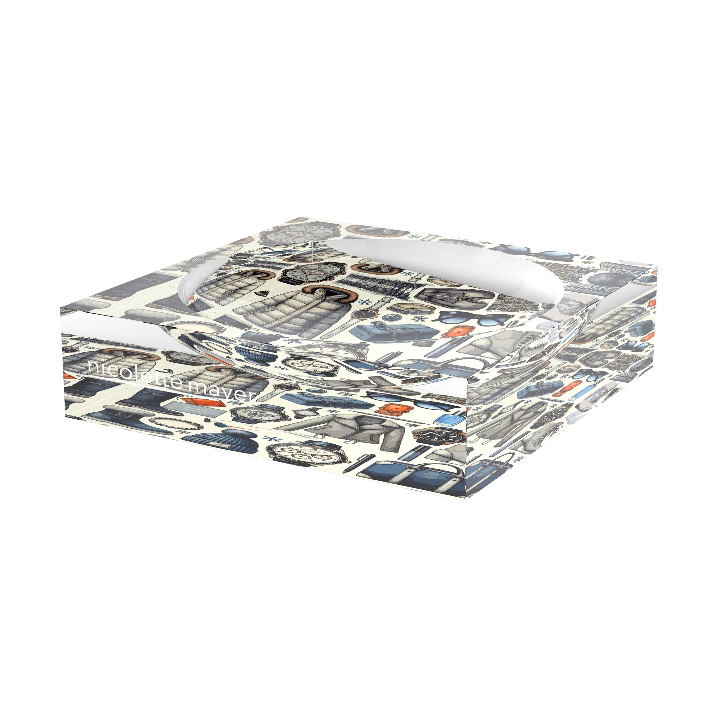 Aspen Chic Blue Acrylic Candy Catchall Dish