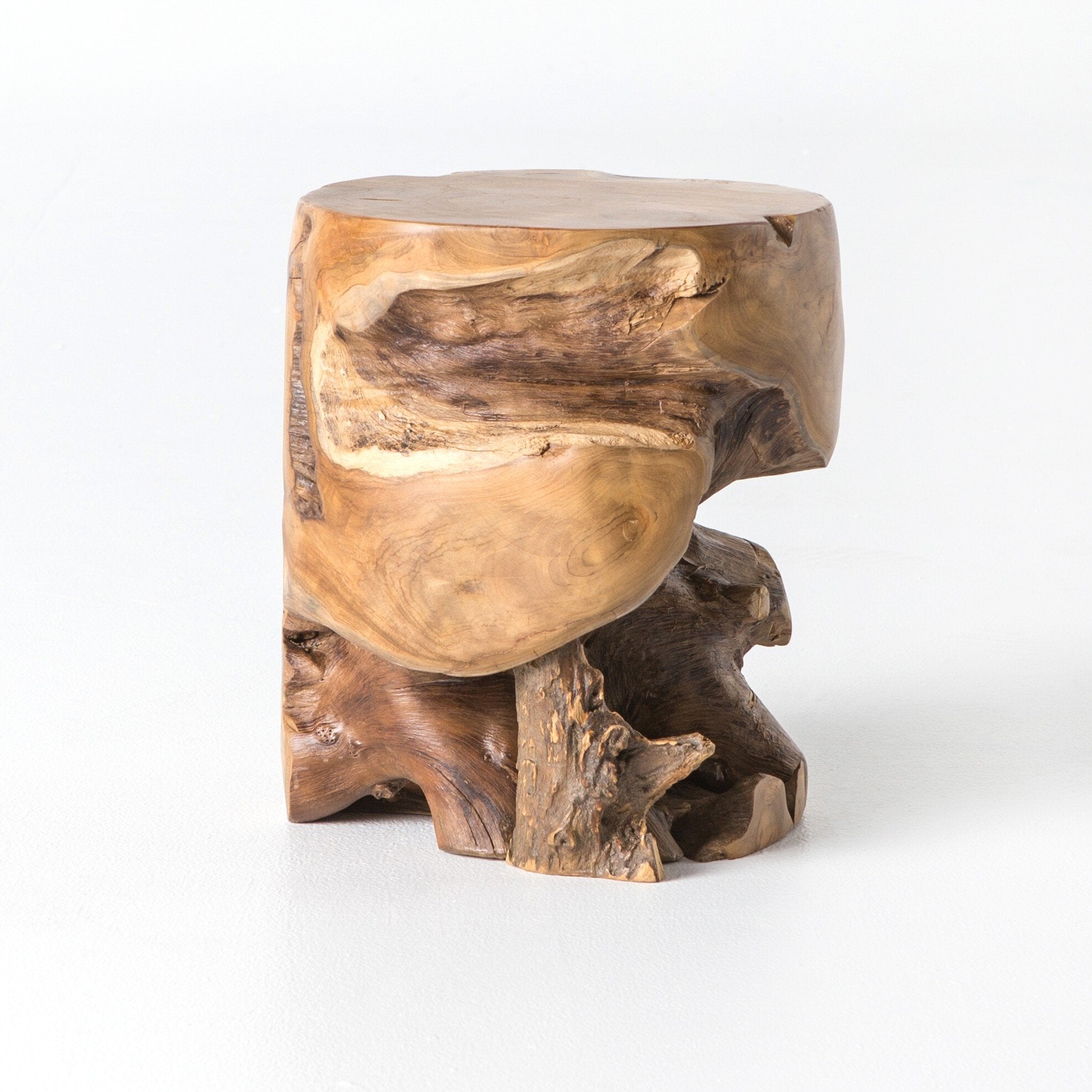 Natural Aged Teak Stool