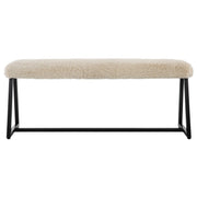 taupo bench faux sheepskin