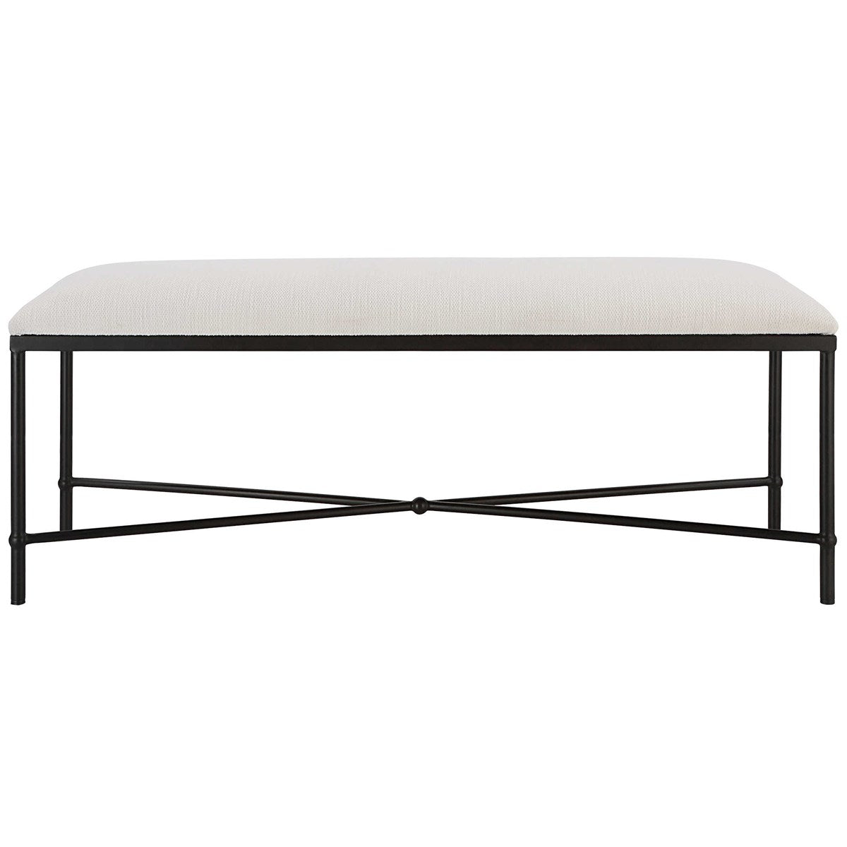 avenham bench iron black frame