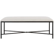 avenham bench iron black frame