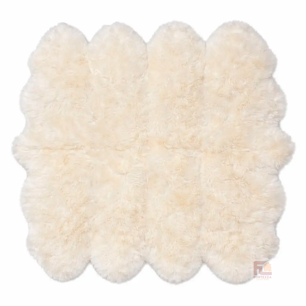 Sheepskin Natural White Octo