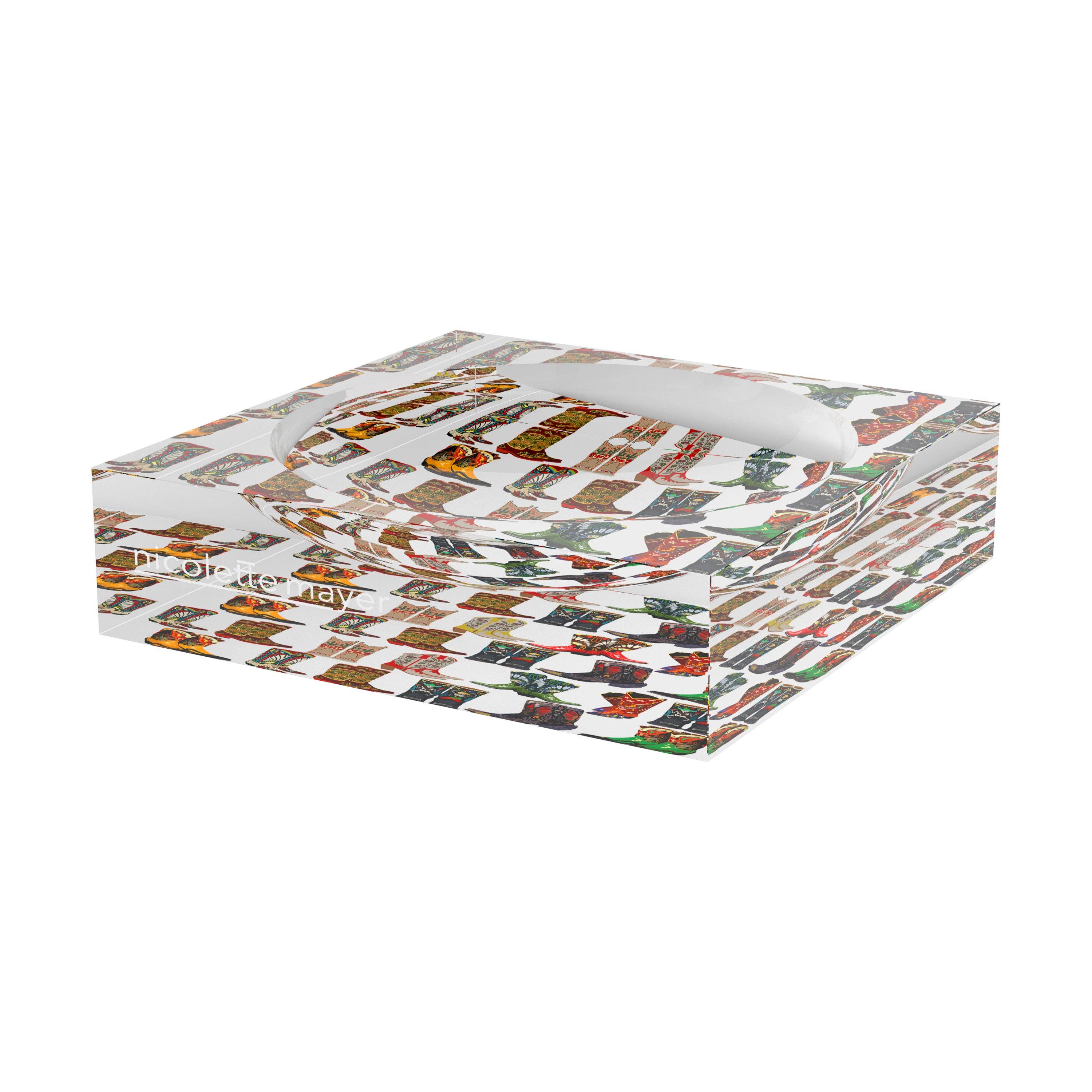 Cowgirl Boots Caliente Acrylic Candy Catchall Dish
