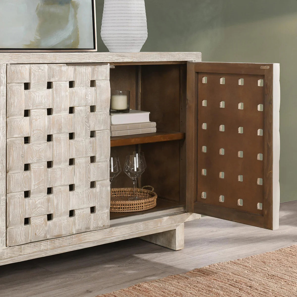 Bast Solid Wood 4Dr Cabinet