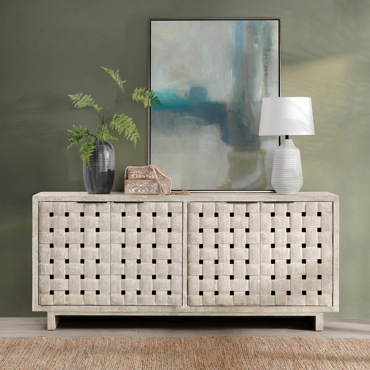 Bast Solid Wood 4Dr Cabinet