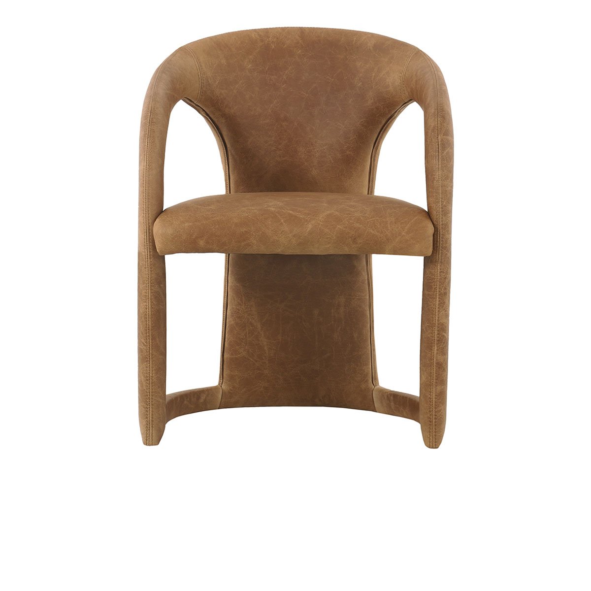 Archie Distressed Leather Dining Chair