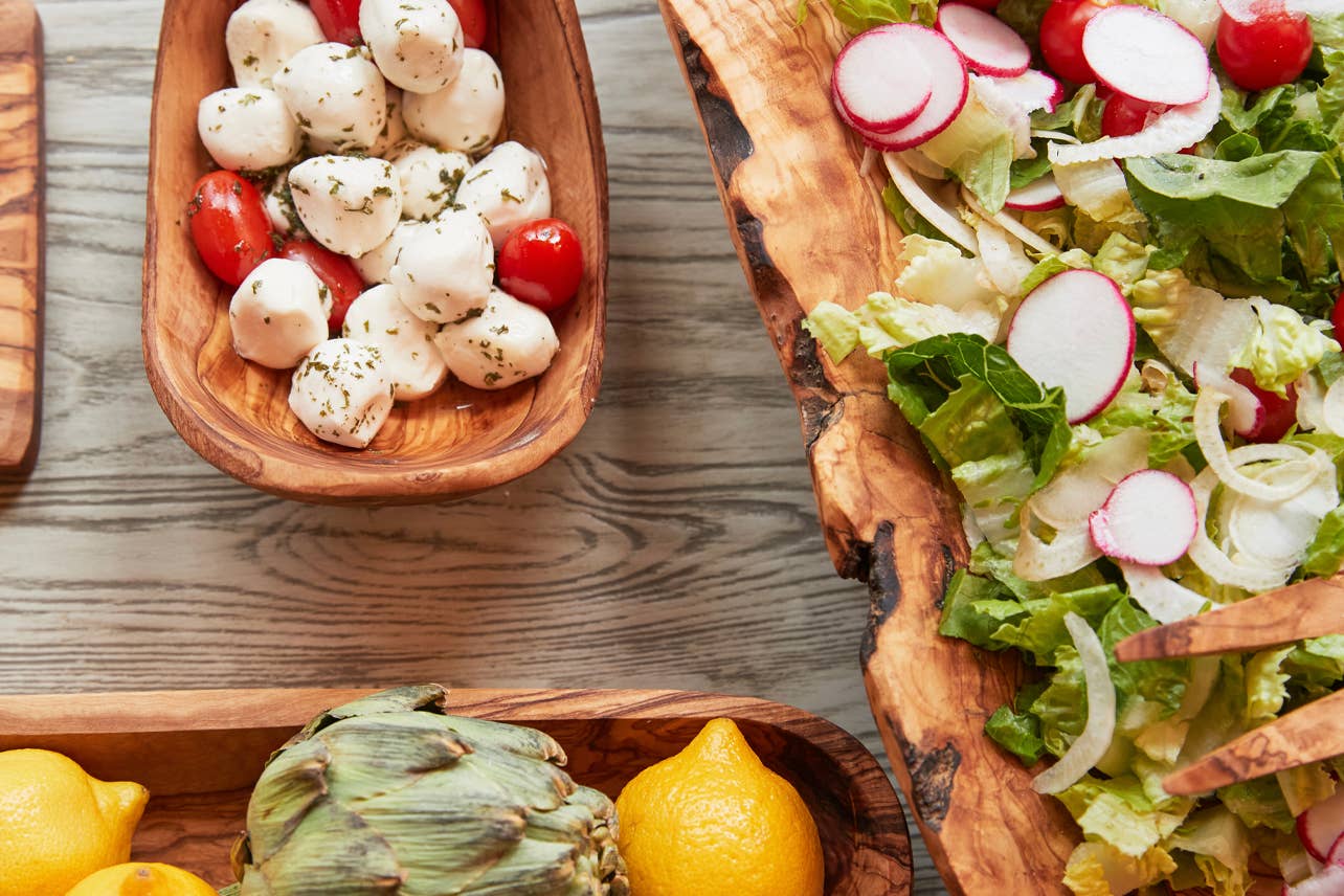 Italian Olivewood Root Salad Bowl