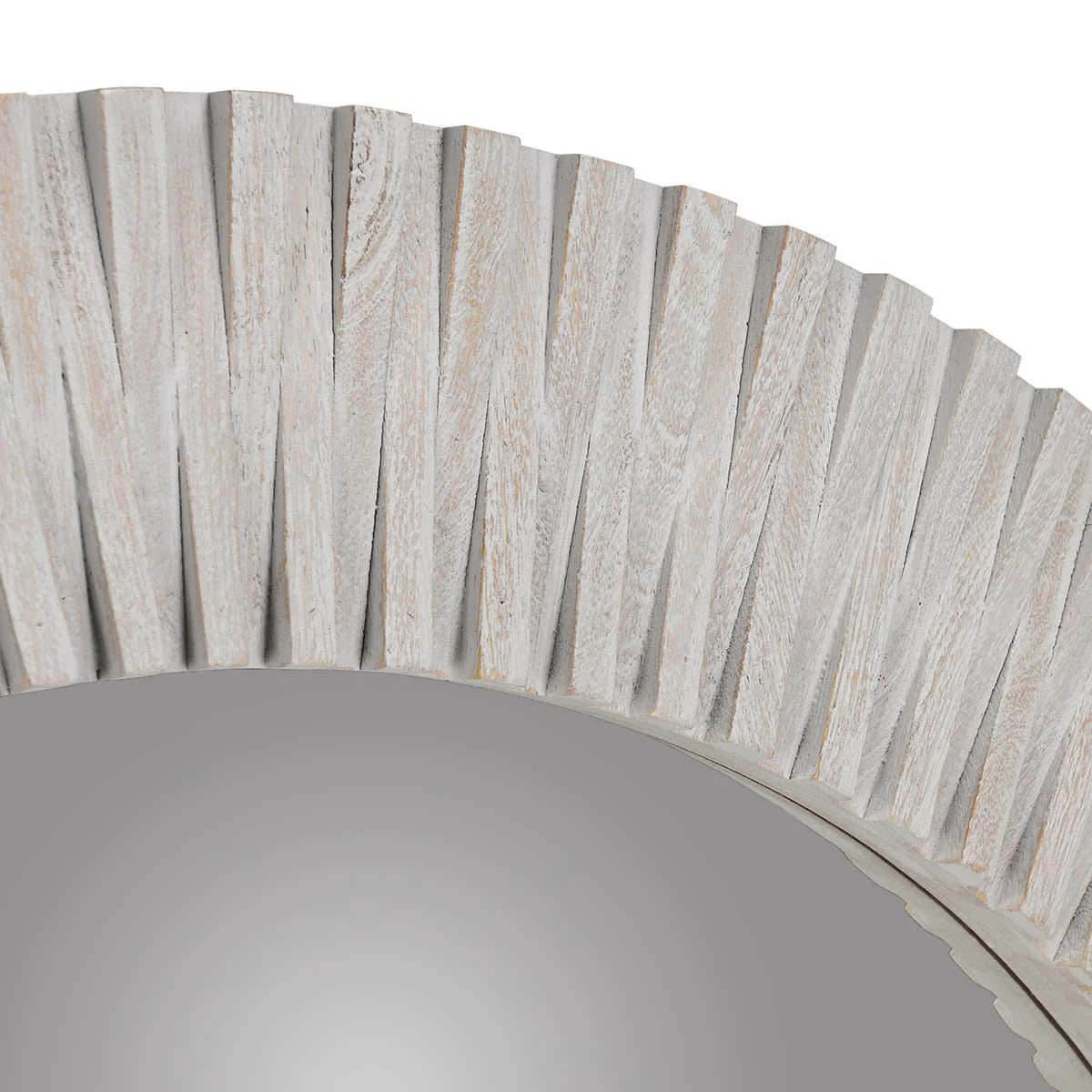 Myrtle Solid Wood Round Mirror