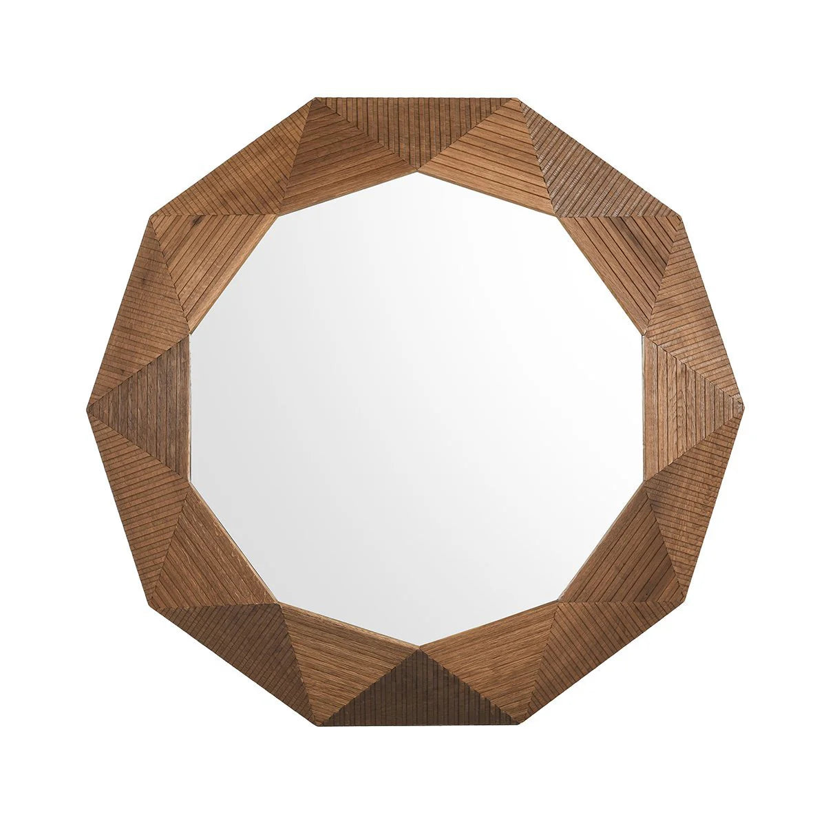 Santa Barbara Solid Wood Round Mirror