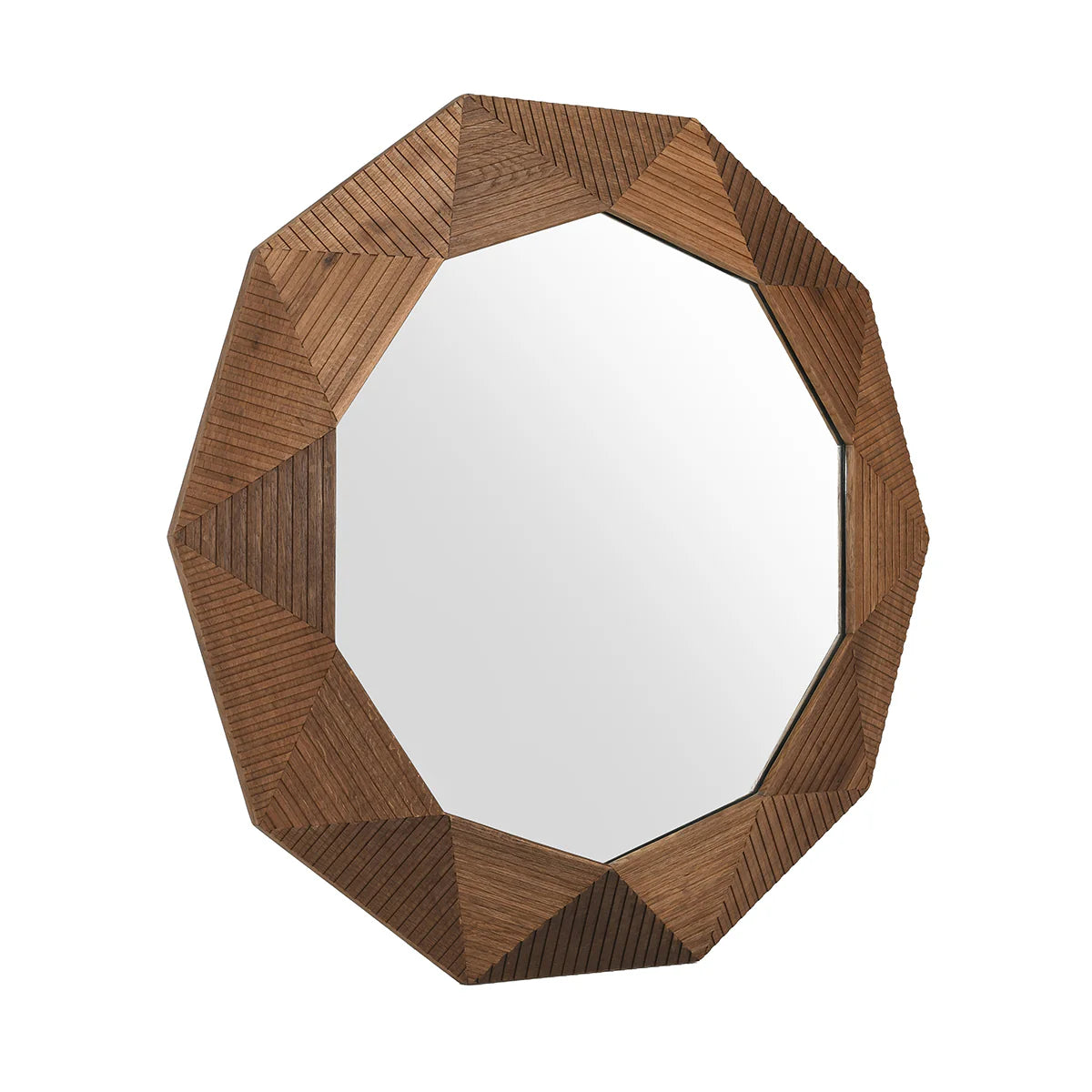 Santa Barbara Solid Wood Round Mirror