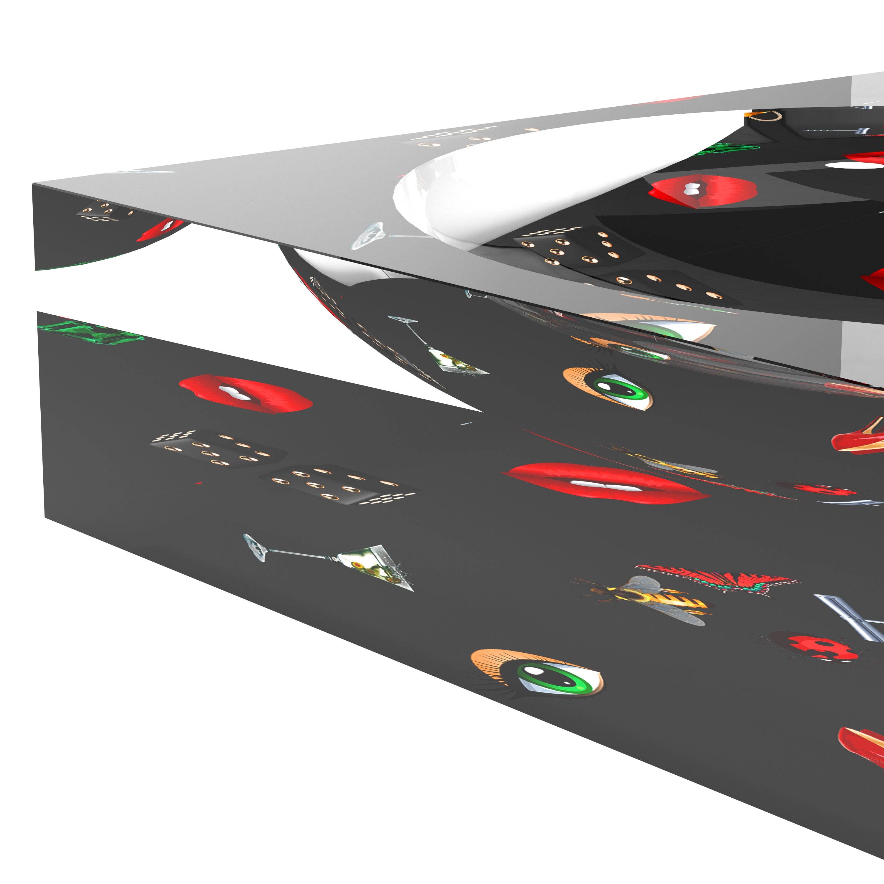Precise Edge Charcoal Acrylic Candy Catchall Dish