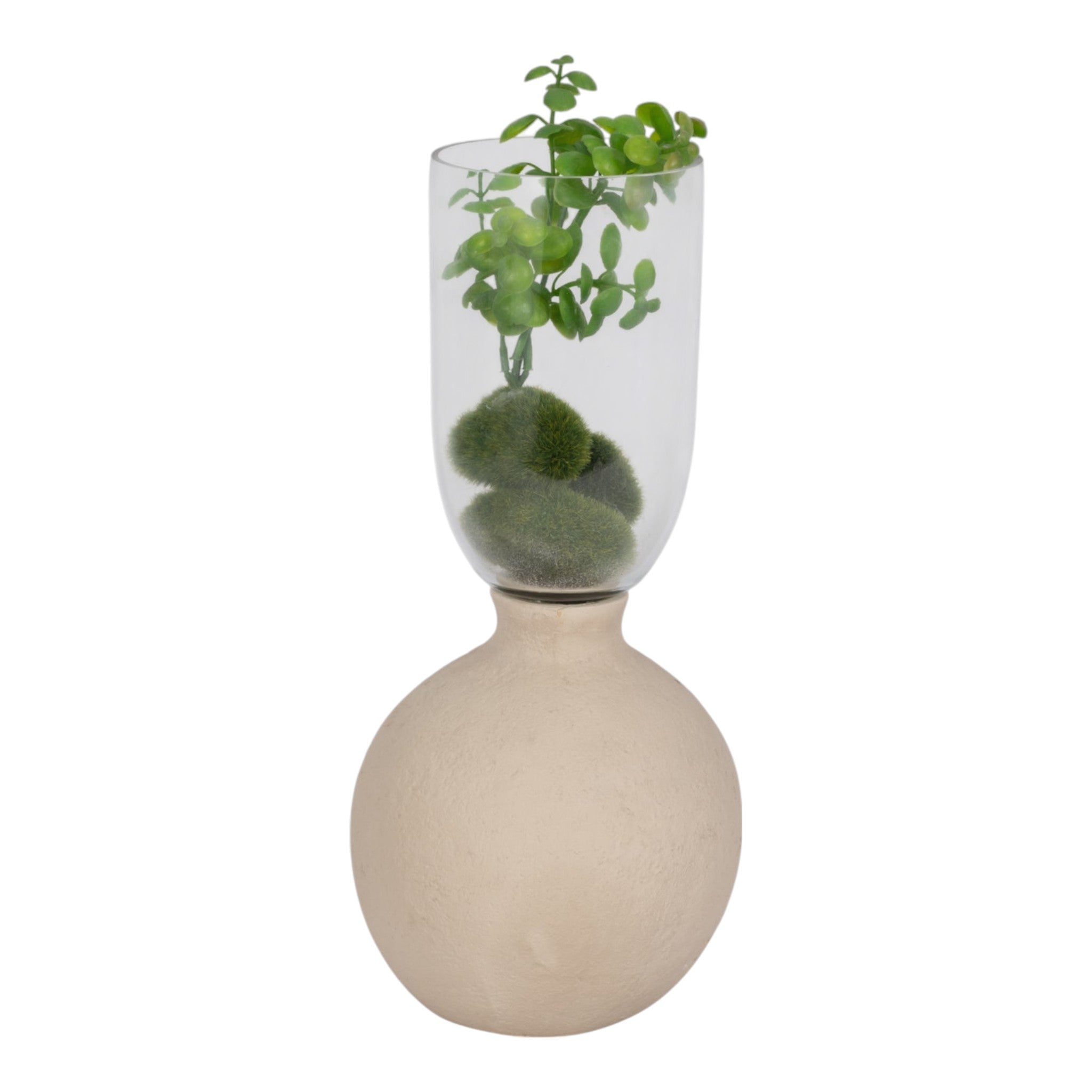 Ecomix + Glass Vase, Ivory