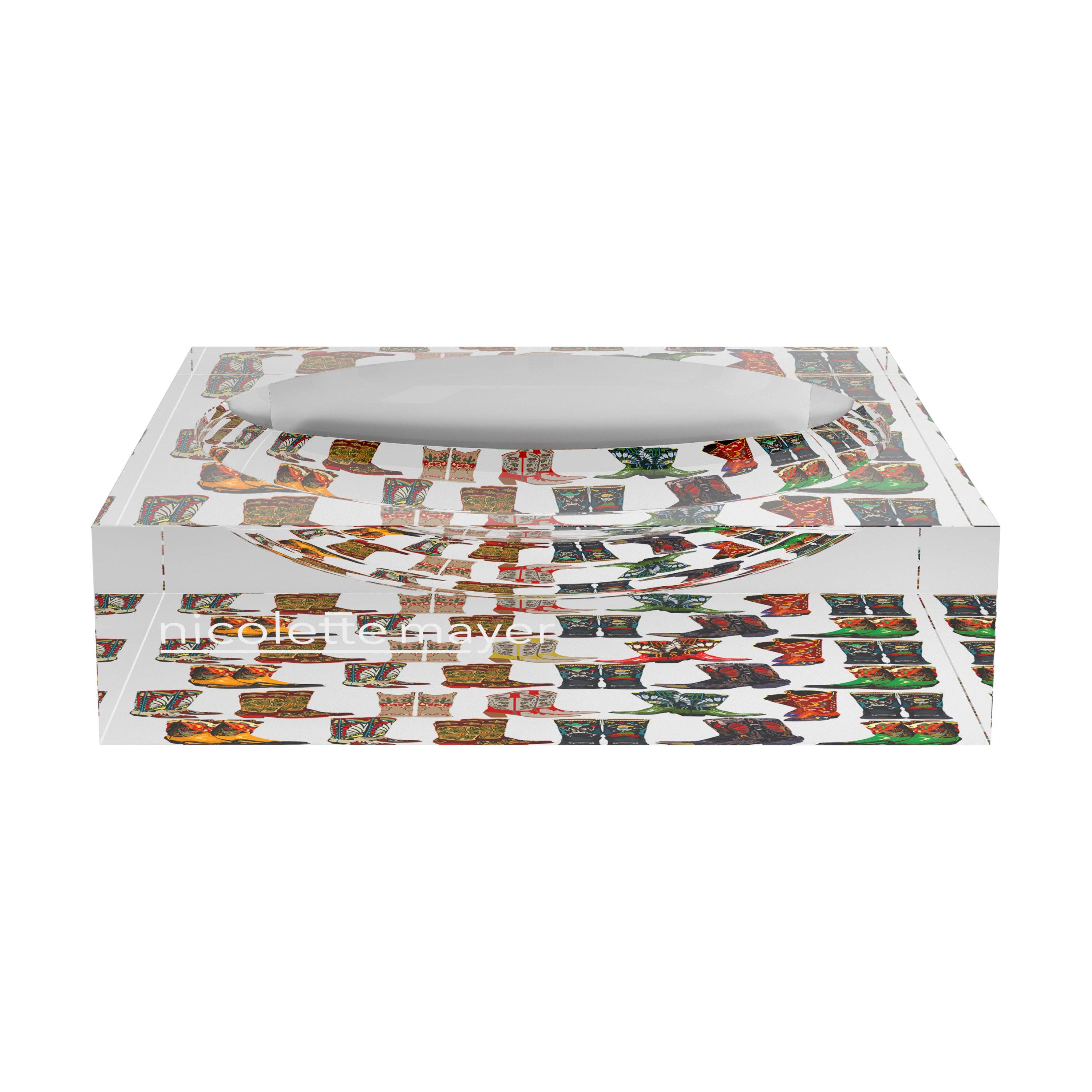 Cowgirl Boots Caliente Acrylic Candy Catchall Dish