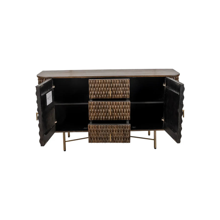 Carved Wood Console