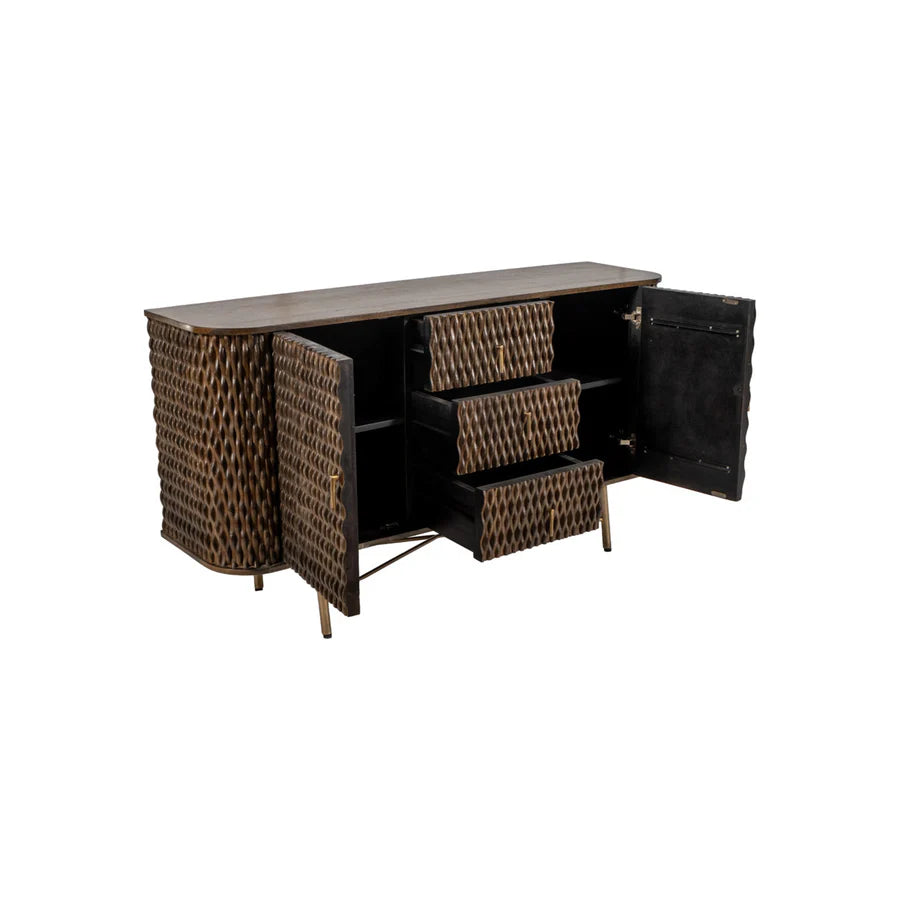 Carved Wood Console