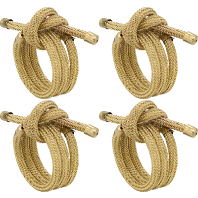 Knotted Rope Napkin Ring, Set of 4