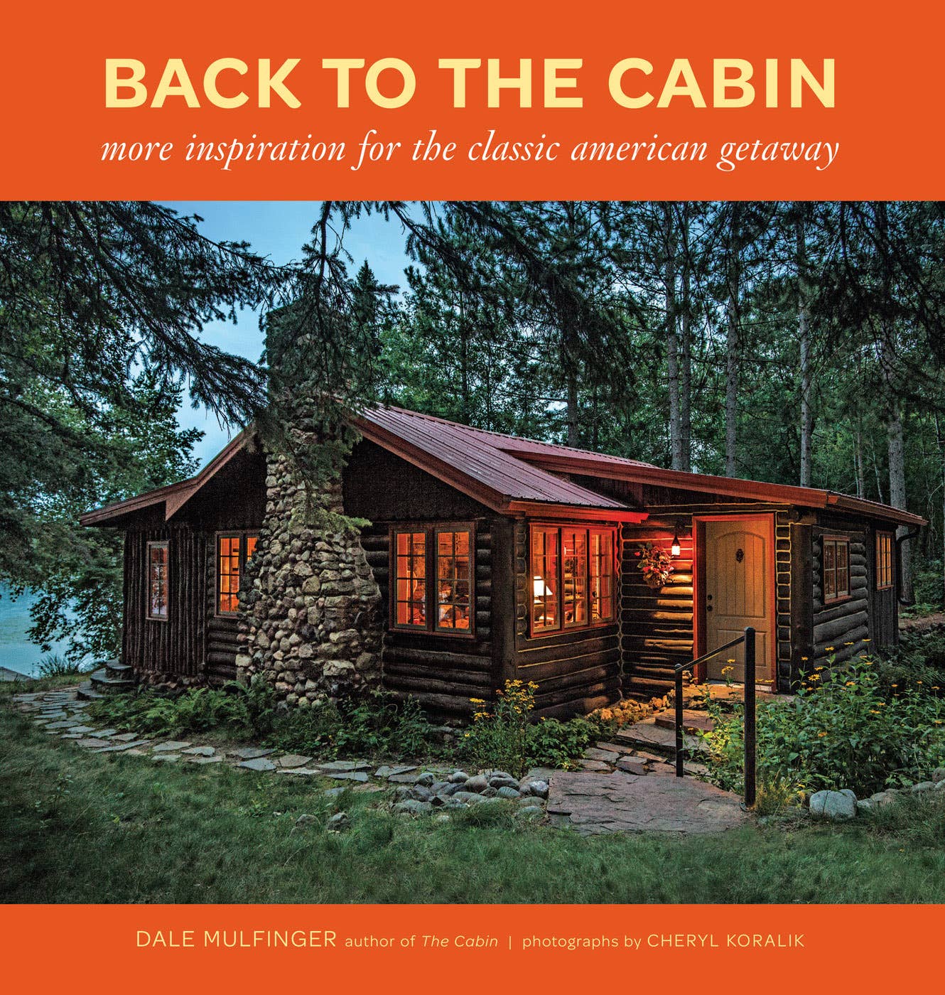 Book cover of 'Back to the Cabin' with a log cabin in a forest setting.