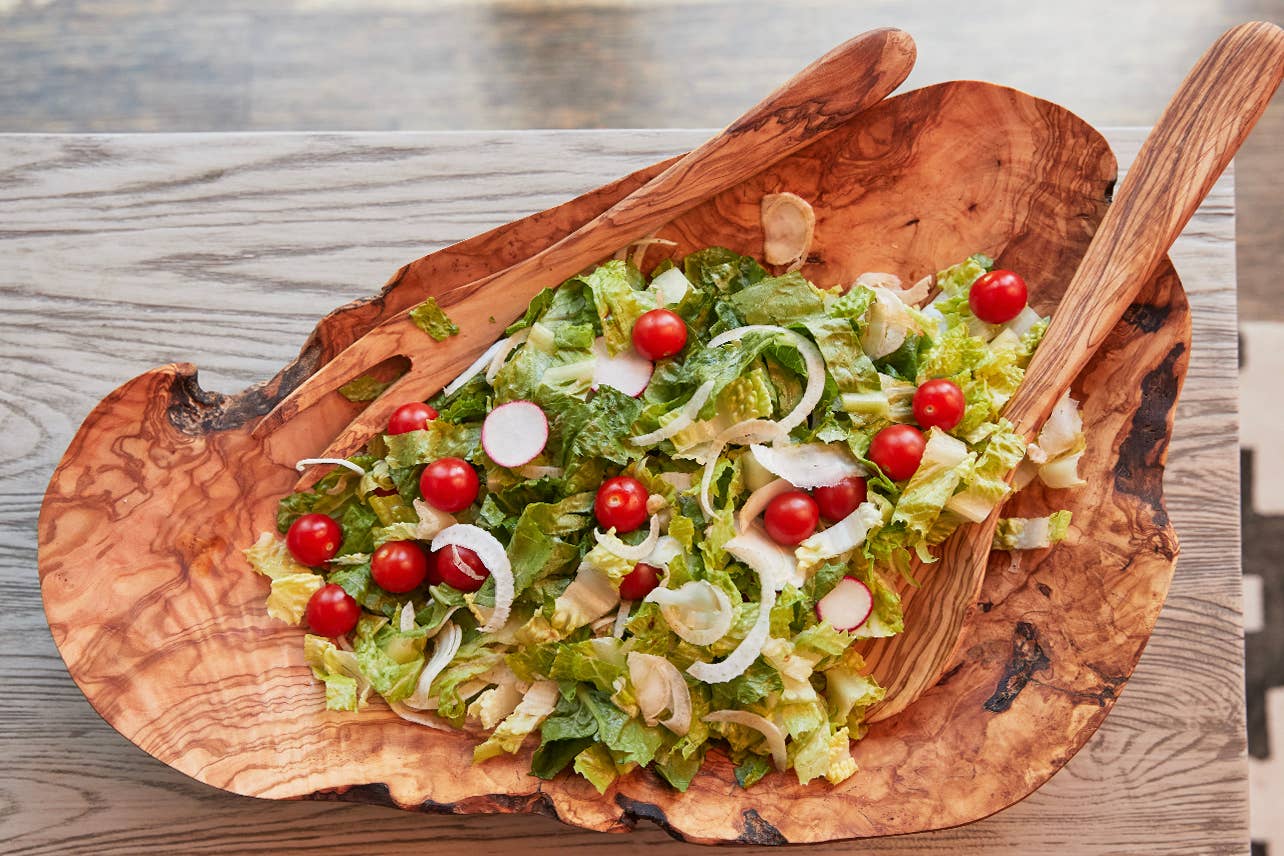 Italian Olivewood Root Salad Bowl