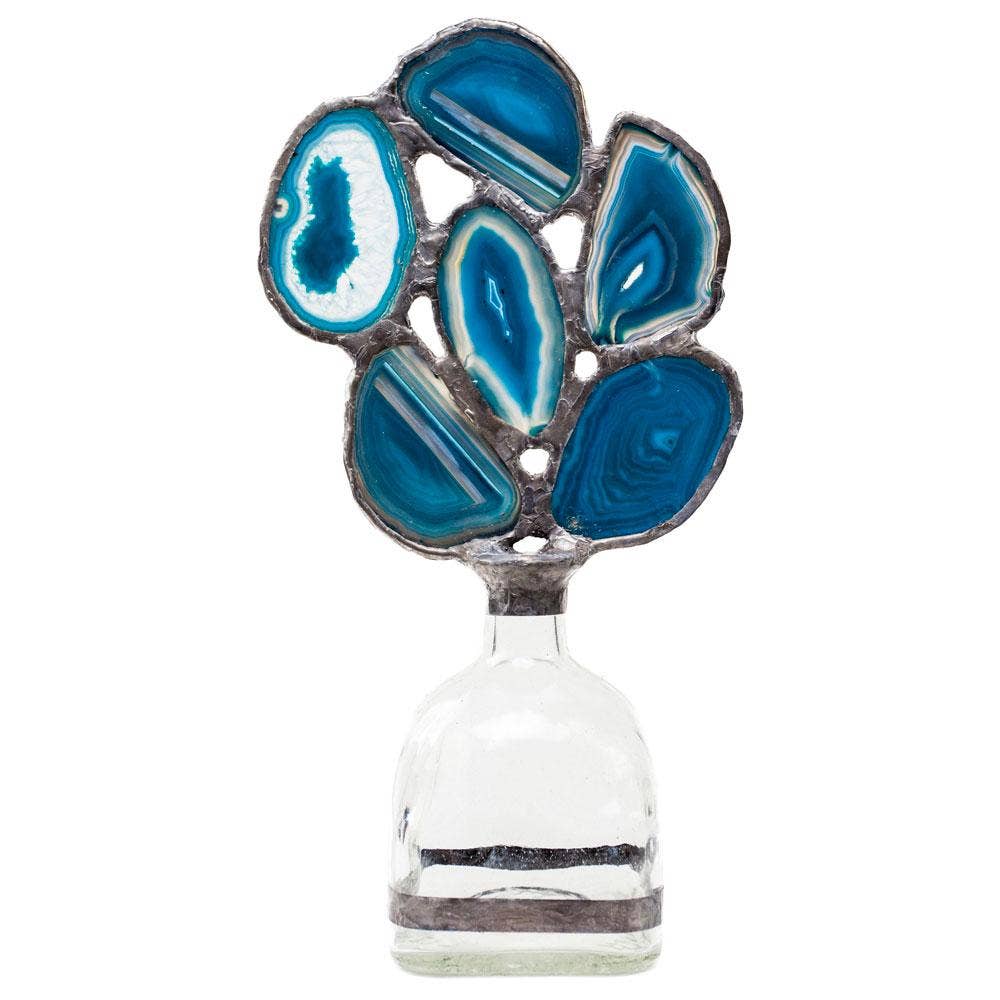 Blue Agate Cluster Bottle