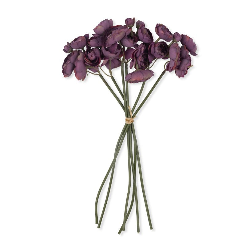 Artificial Ranunculus Bunch in Deep Purple