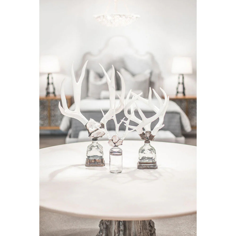 Triple Medium Antler Bottle, White