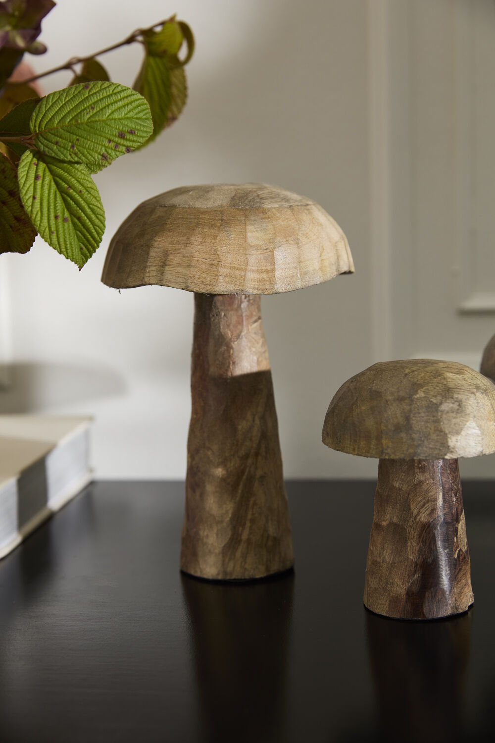 Wooden Porcini Mushroom - Set of 3