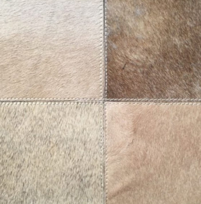 Felix Hair on Hide Leather Ottoman