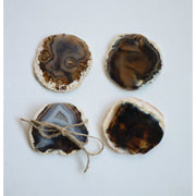 Brown Agate Coasters s/4