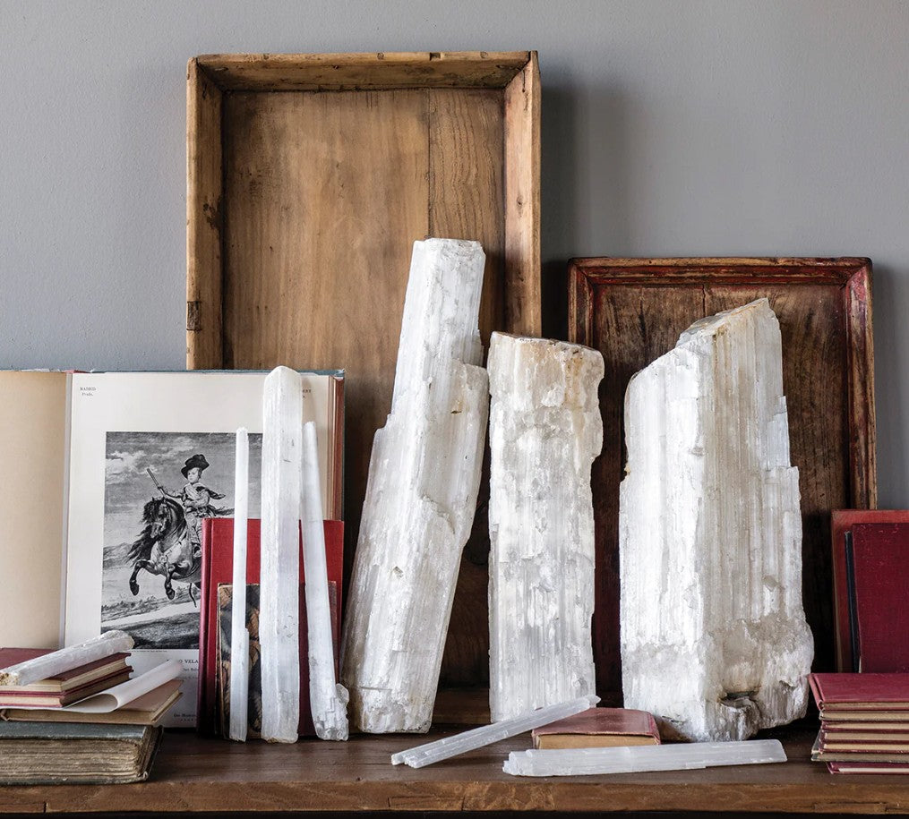 Solid Natural Selenite Log