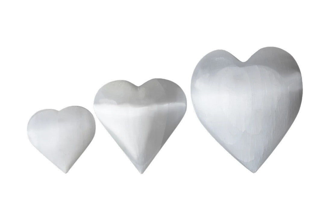 Solid Selenite Heart