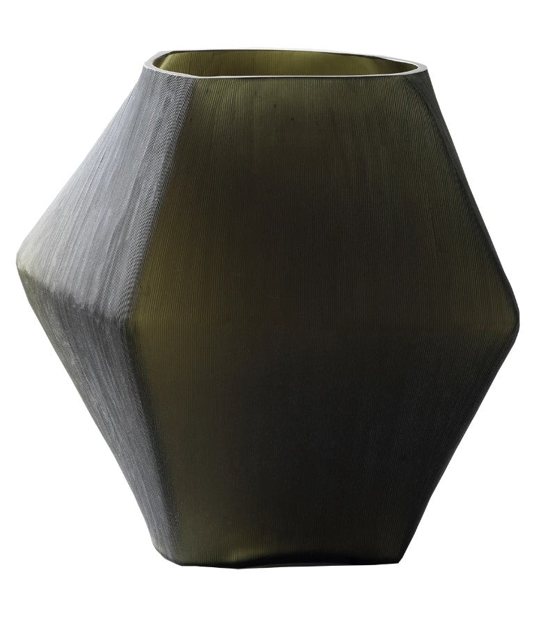 Poly Cut Glass Vase