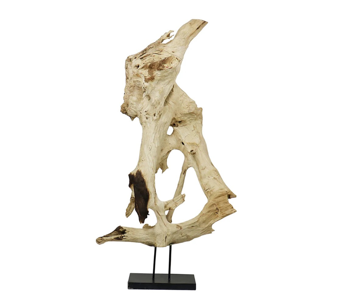 Bleached Erosion Wood Sculpture