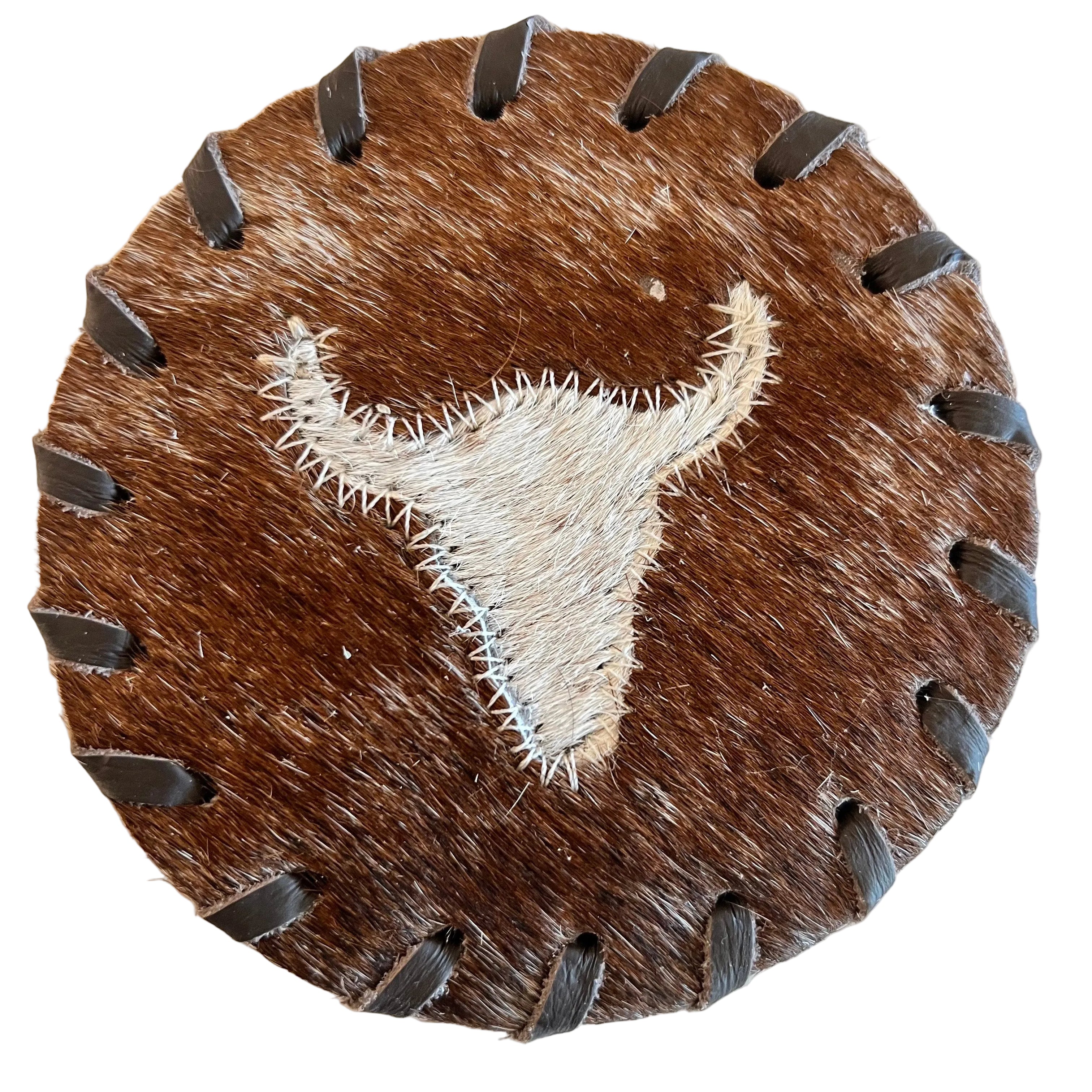 Bison Head Cowhide Coaster