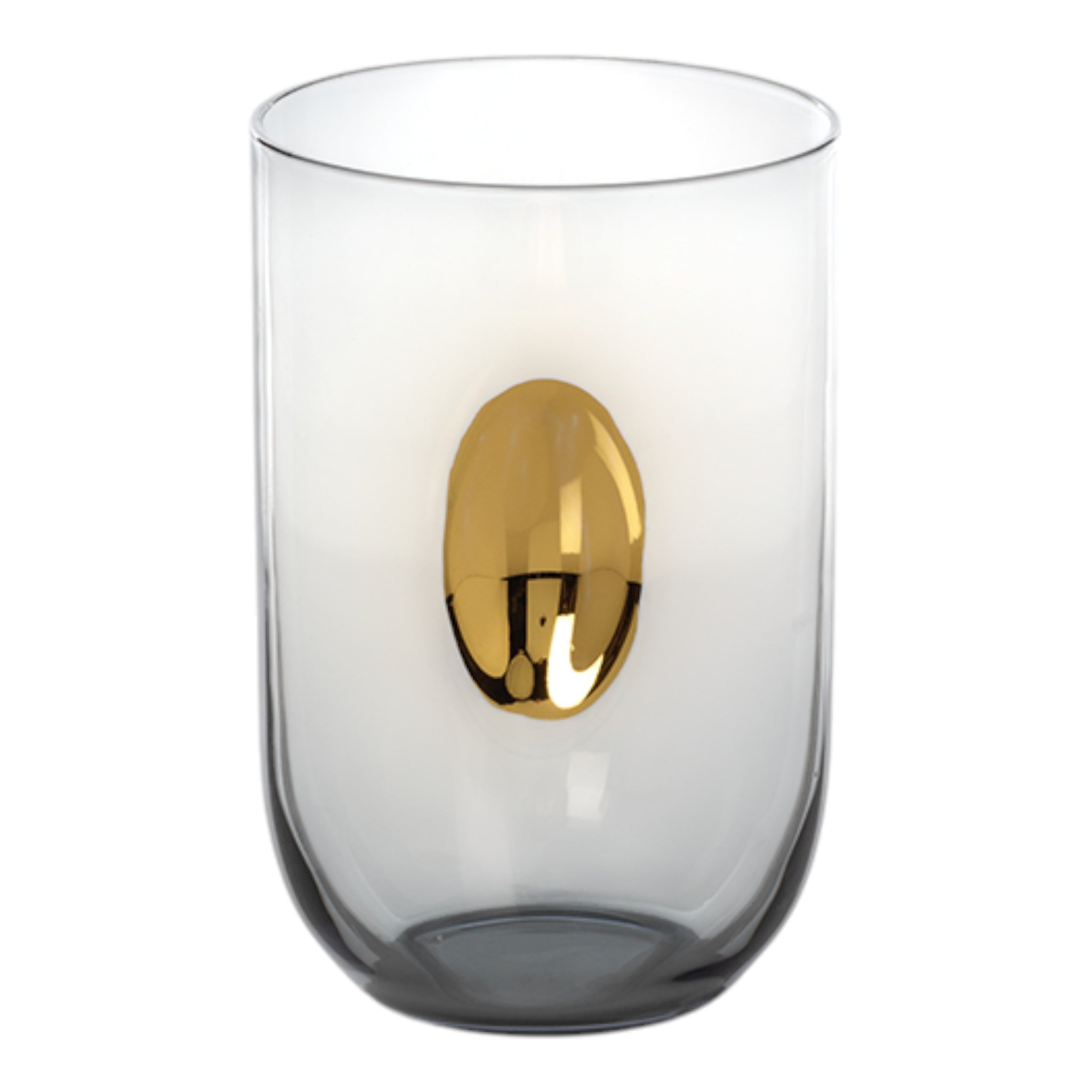Aperitivo Tumbler with Gold Accent - Light Gray, Set of 4