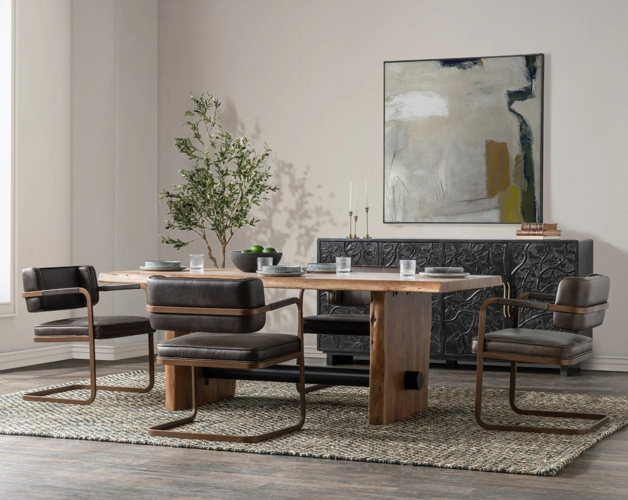 Brinton Solid Wood Rectangle Dining Table