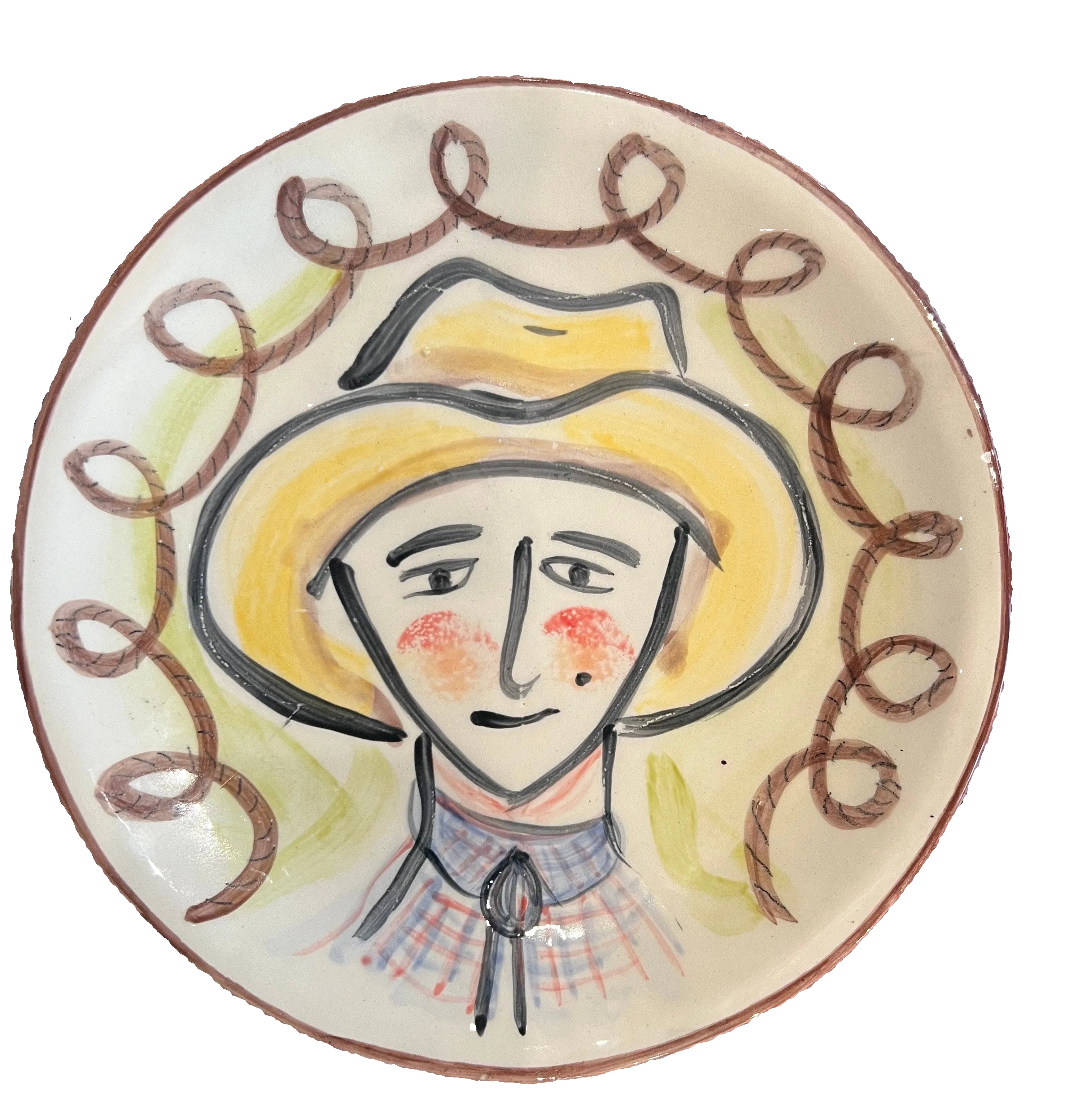 Picasso Cowboy Plate