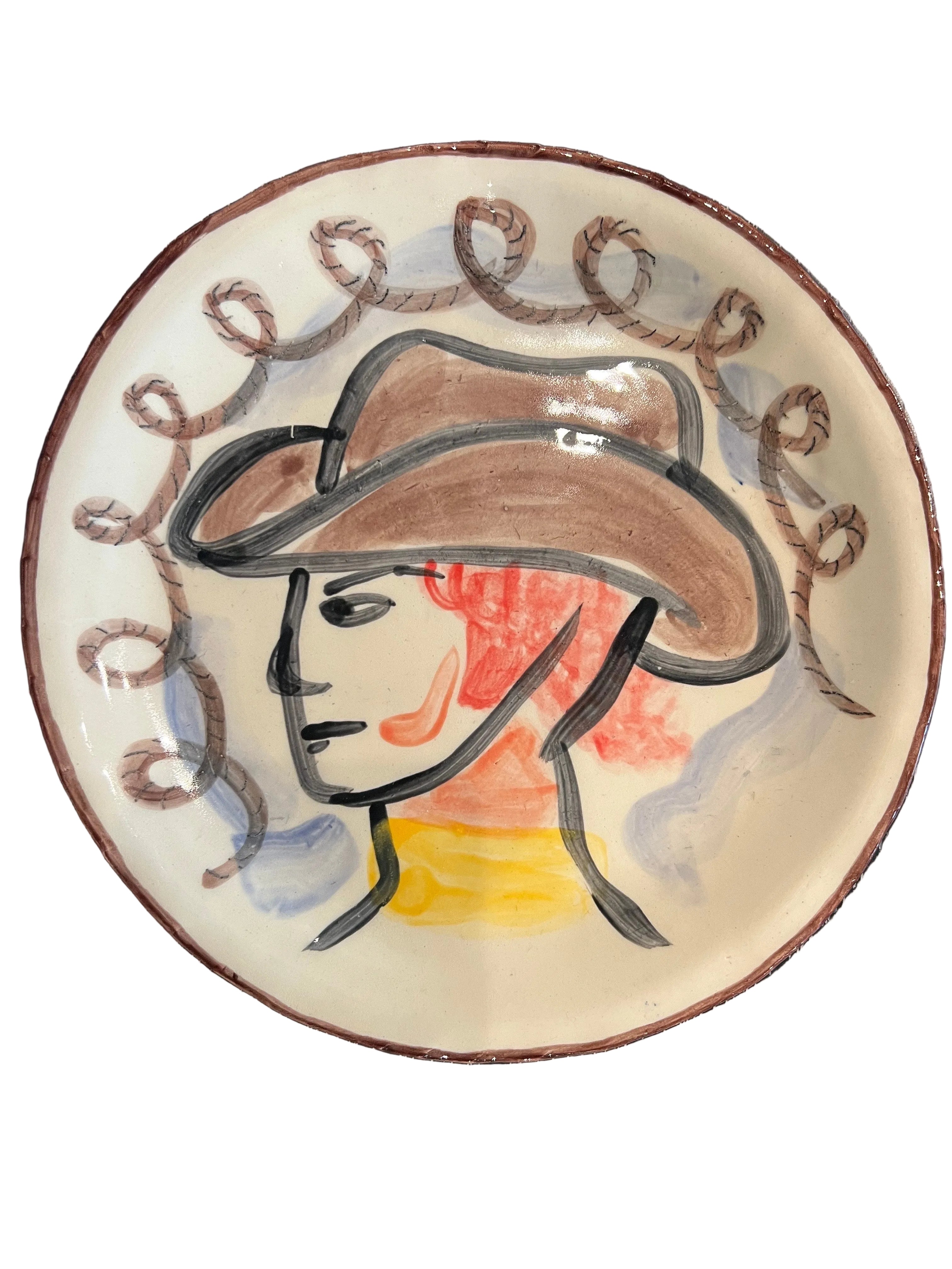 Picasso Cowboy Plate