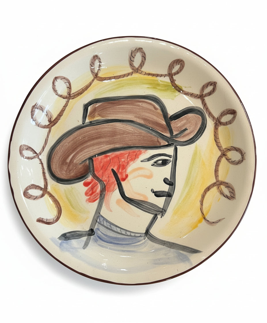 Picasso Cowboy Plate