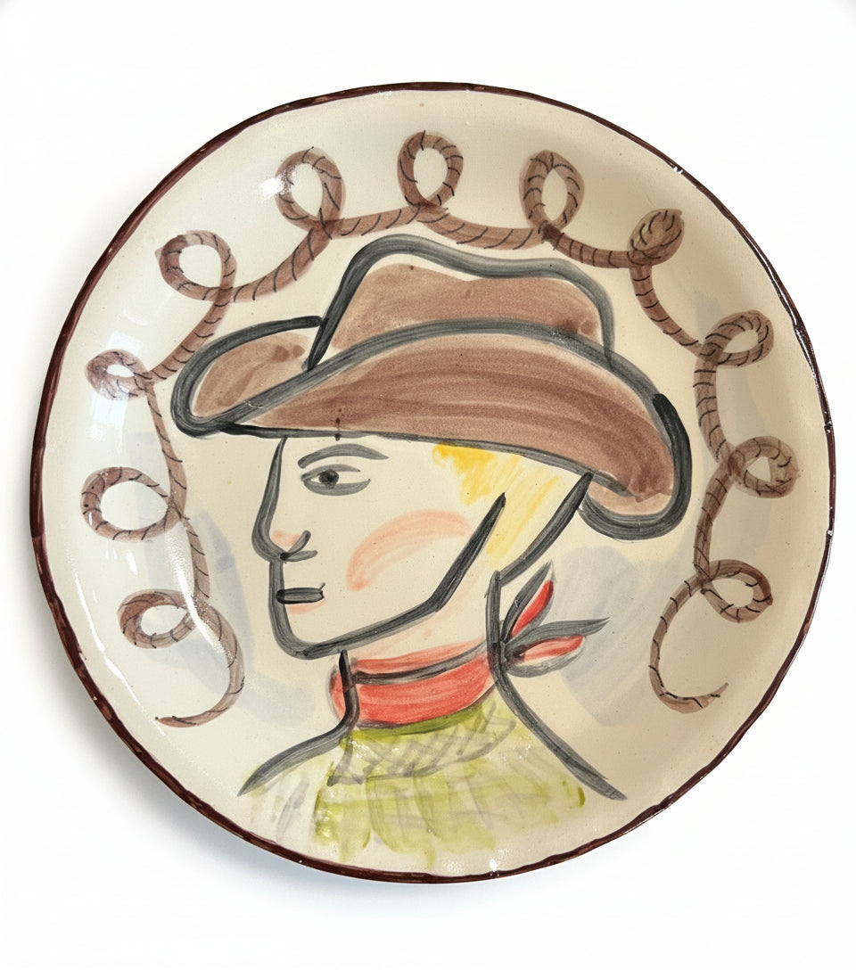 Picasso Cowboy Plate
