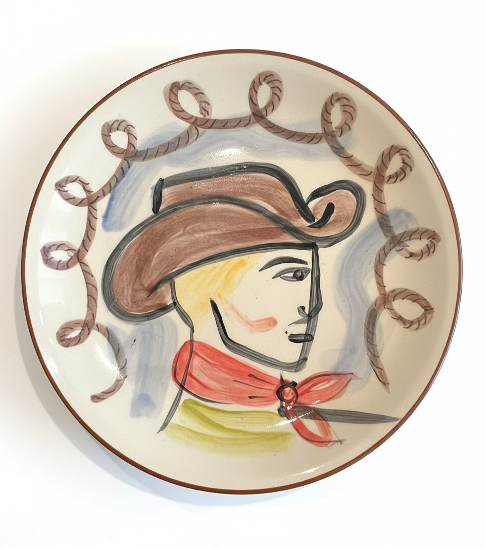 Picasso Cowboy Plate