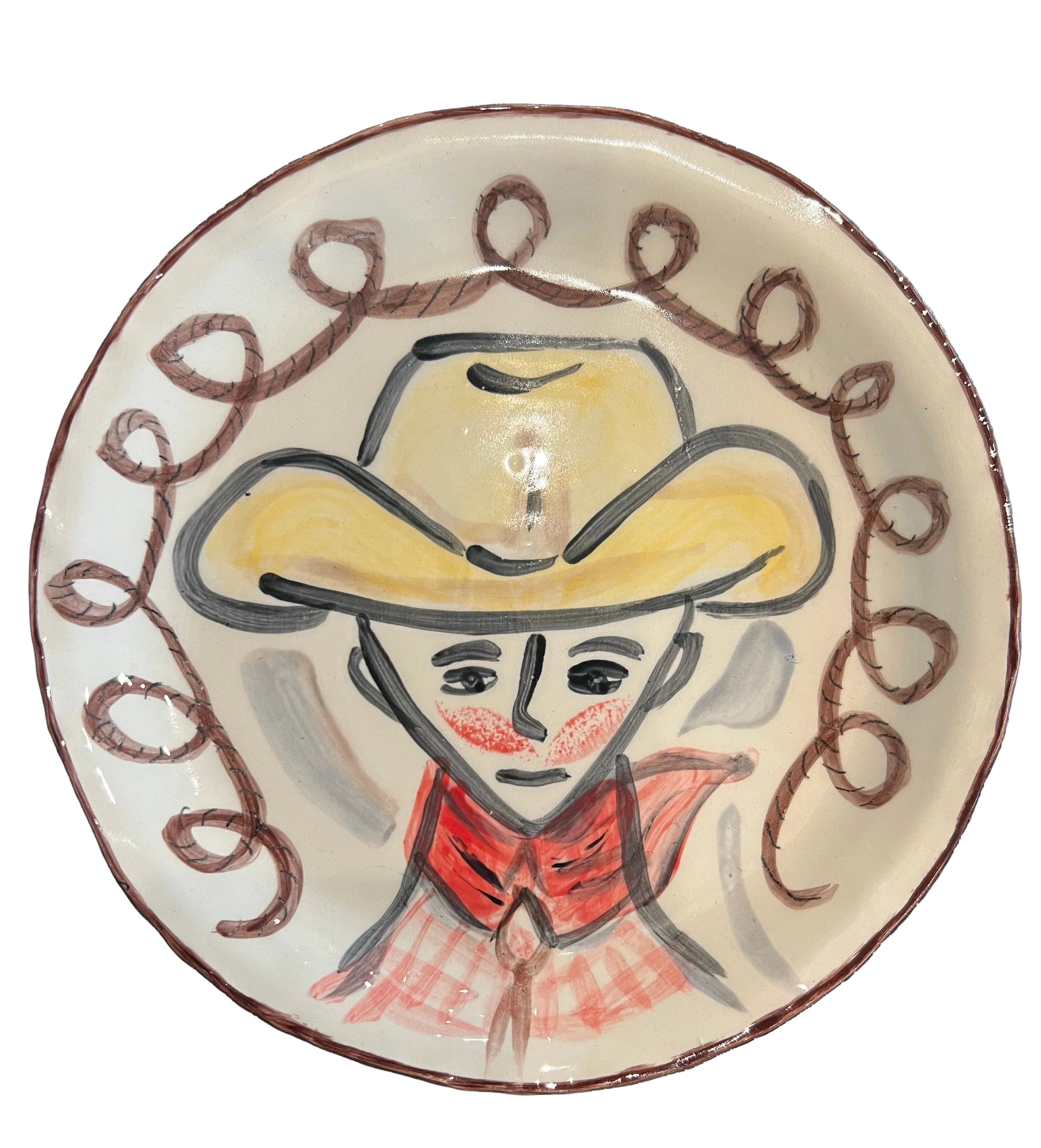 Picasso Cowboy Plate