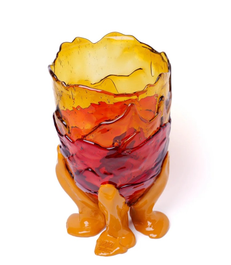 Corsi Designs Clear Vase Extra Color - Clear Amber, Fuchsia, Matt Ochre