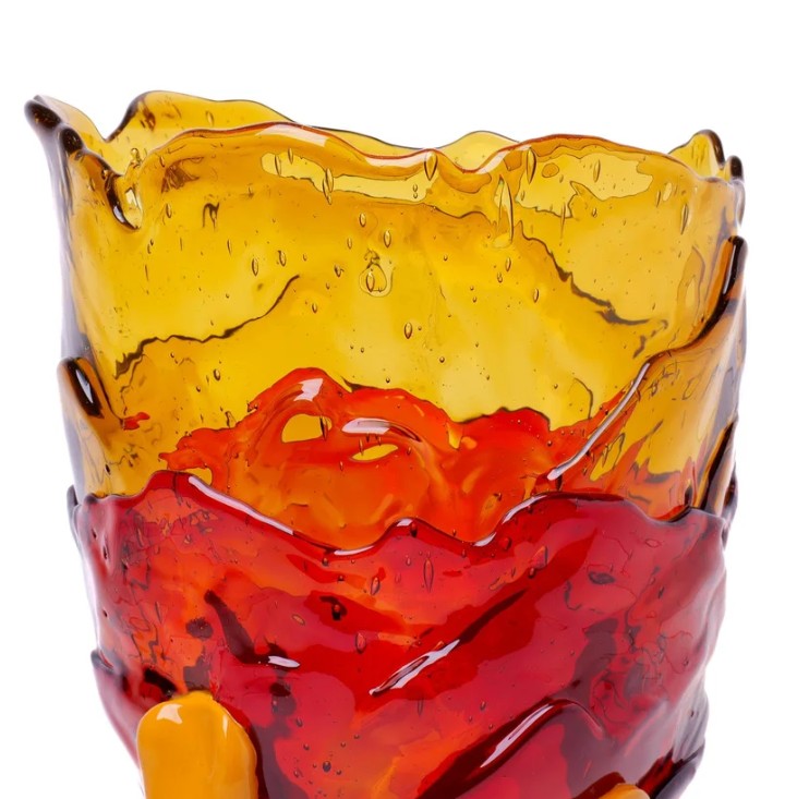 Corsi Designs Clear Vase Extra Color - Clear Amber, Fuchsia, Matt Ochre