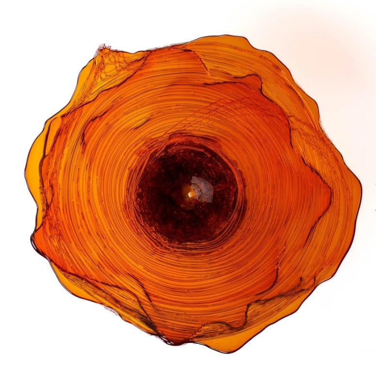 Corsi Designs Ogiva Vase - Clear Amber, Antique Pink