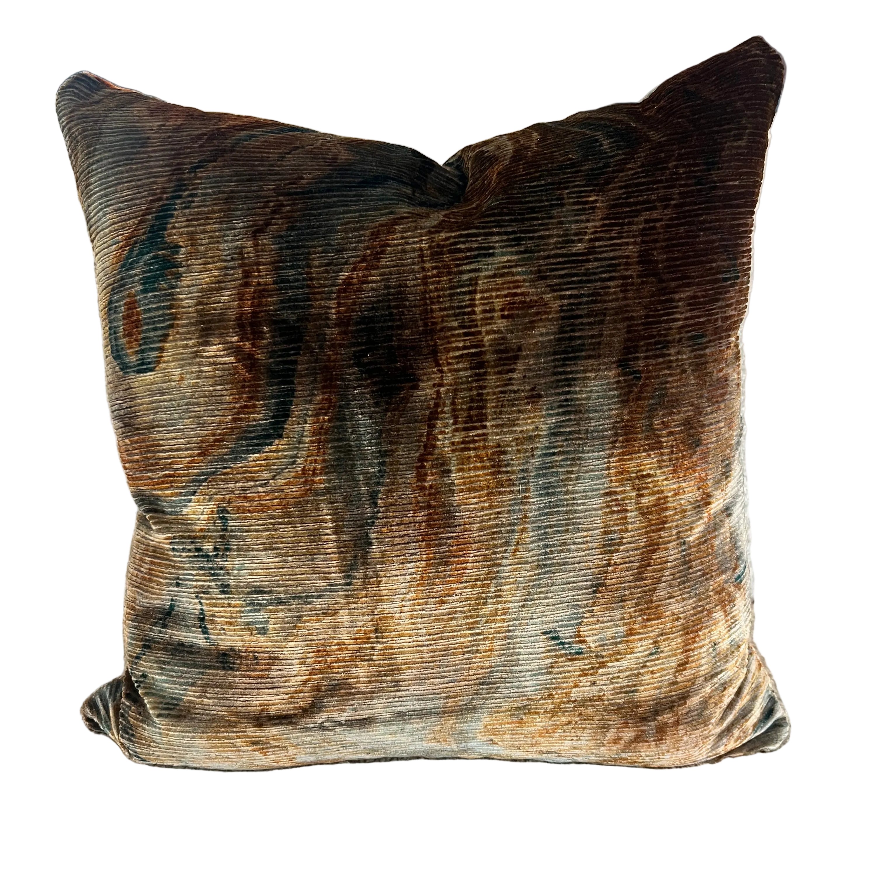 Malachite Textured Velvet Pillow