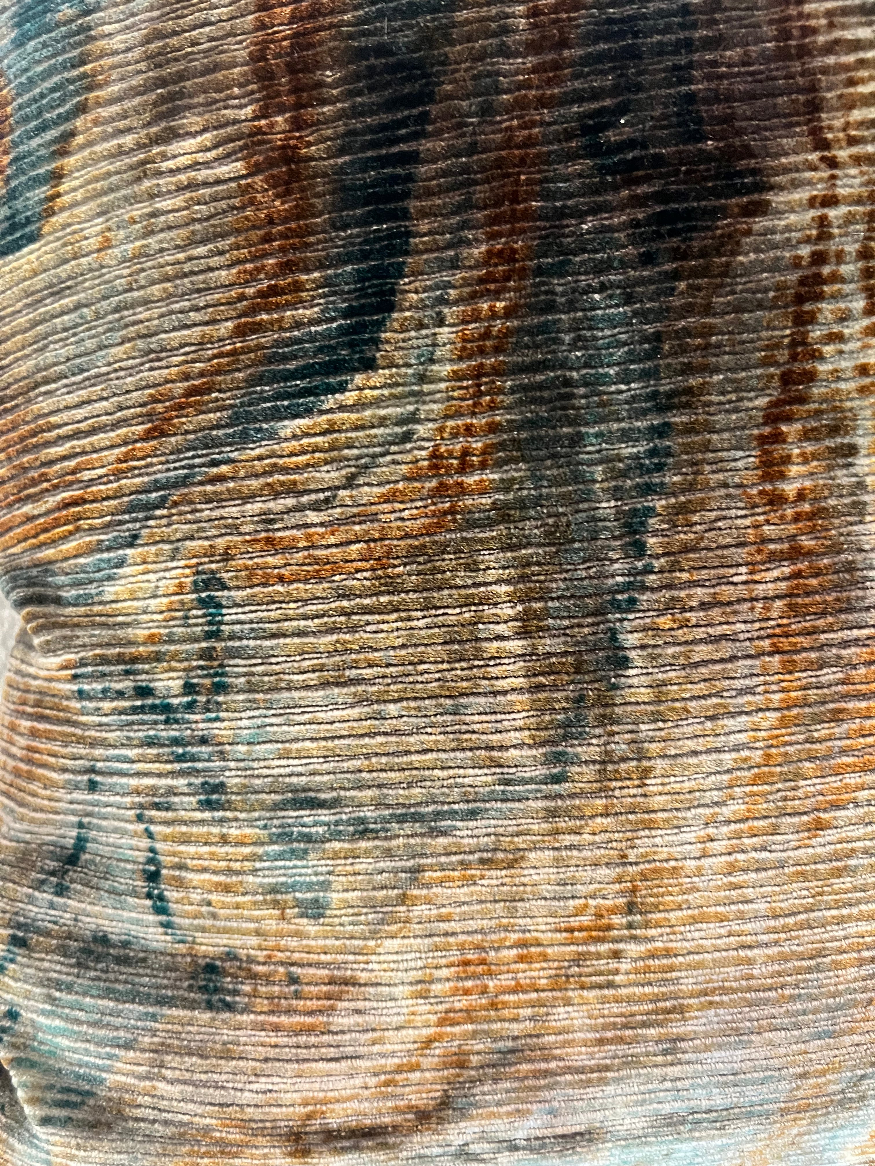 Malachite Textured Velvet Pillow