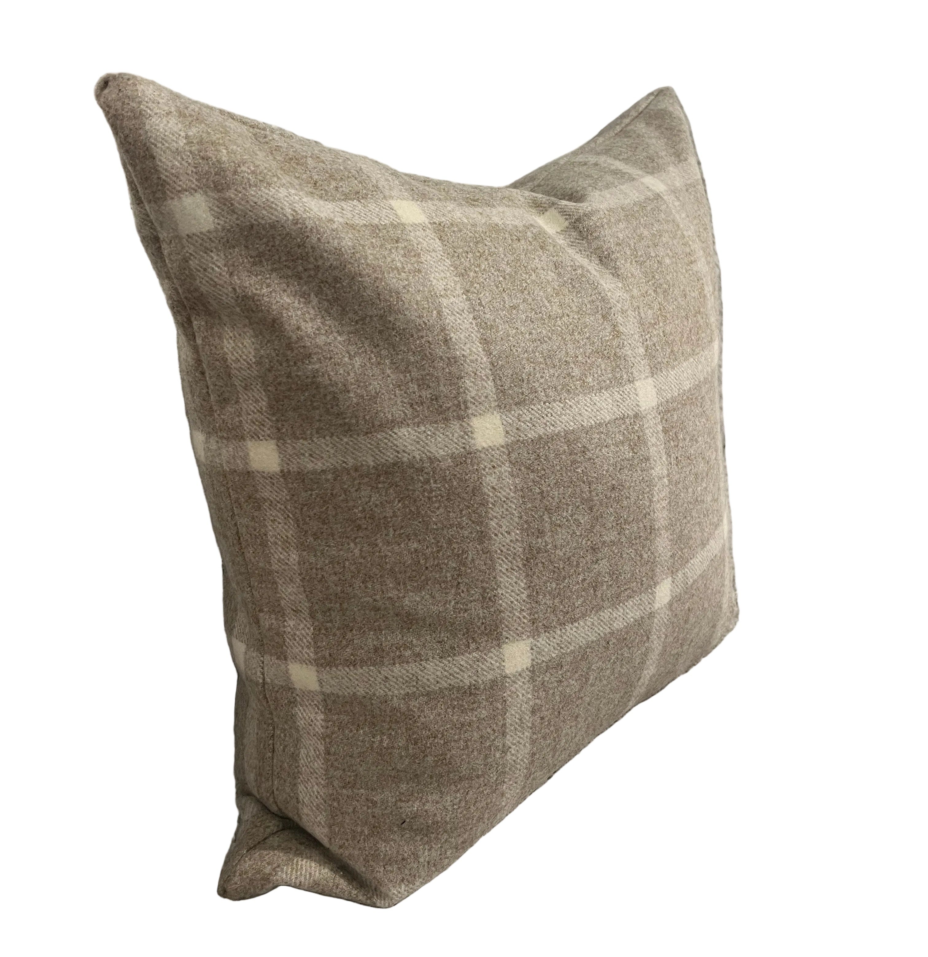 Custom Hawes Wool Plaid Pillow