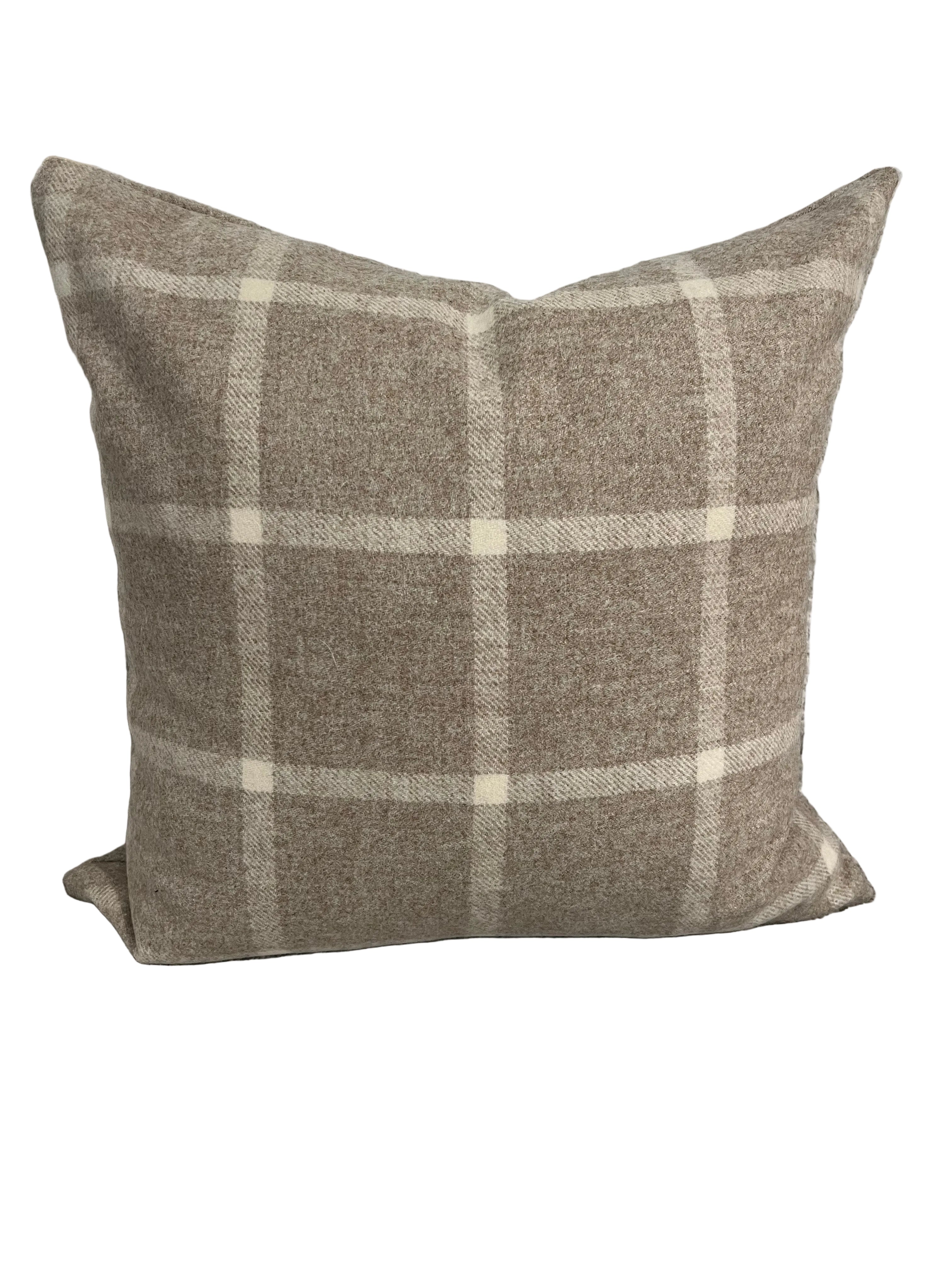 Custom Hawes Wool Plaid Pillow